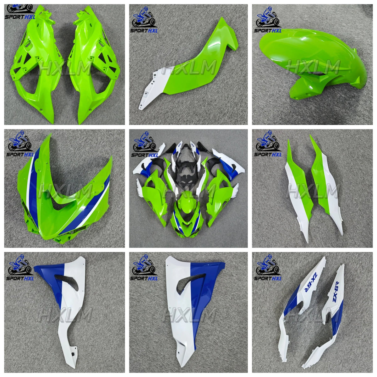 New Fit For Kawasaki ZX6R ZX-6R ZX636 ZX 6R 2023 2024 2025 Motorcycle Front Fairing Upper Nose Cover Headlight Head Cover