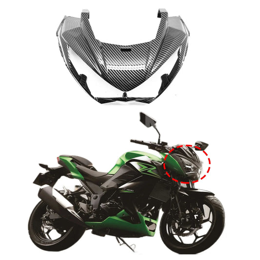 Z300 Motorcycle Accessories Front Upper Fairing Headlight Cowl Nose Fit For Kawasaki Z250 Z300 2013-2017 HXLMOTOR