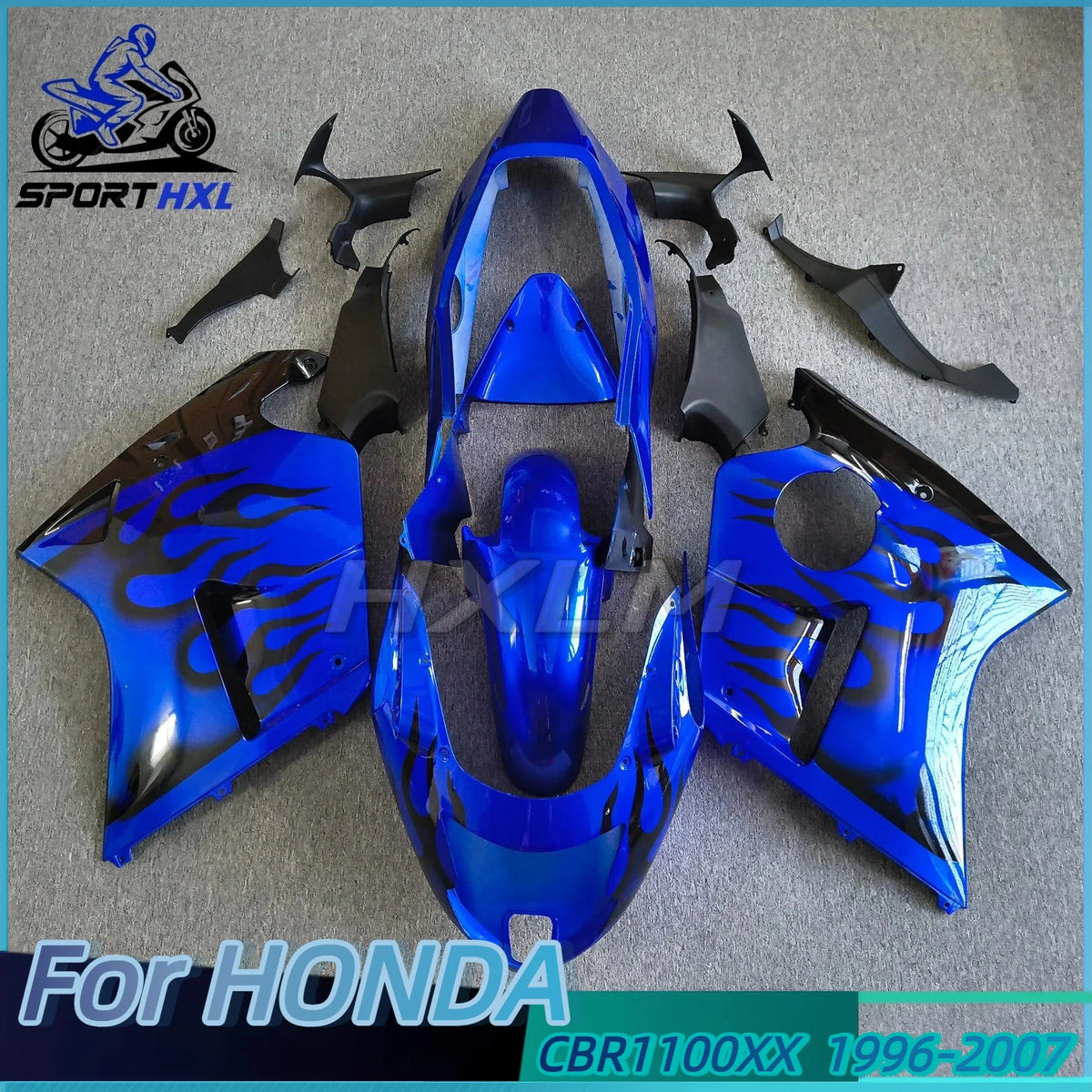 For Honda CBR1100XX CBR 1100XX Super Blackbird 1997 1998 - 2006 2007 Cowl Plastic Fairing Kit ABS Injection Dark Blue