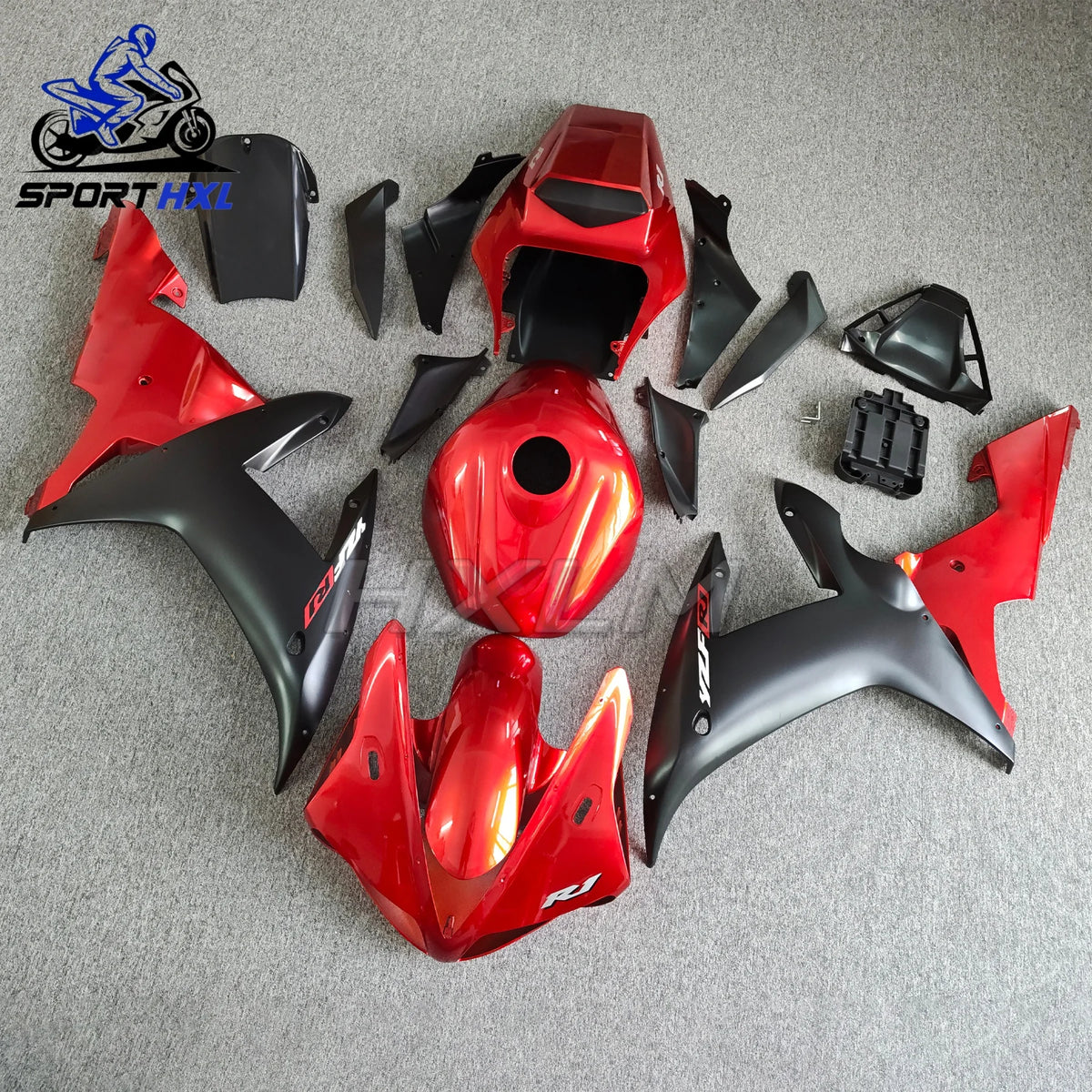 For YAMAHA YZF-R1 02 03 YZF R1 2002 2003 YZF1000 Motorcycle Fairing Kit ABS Plastic Body Red Black