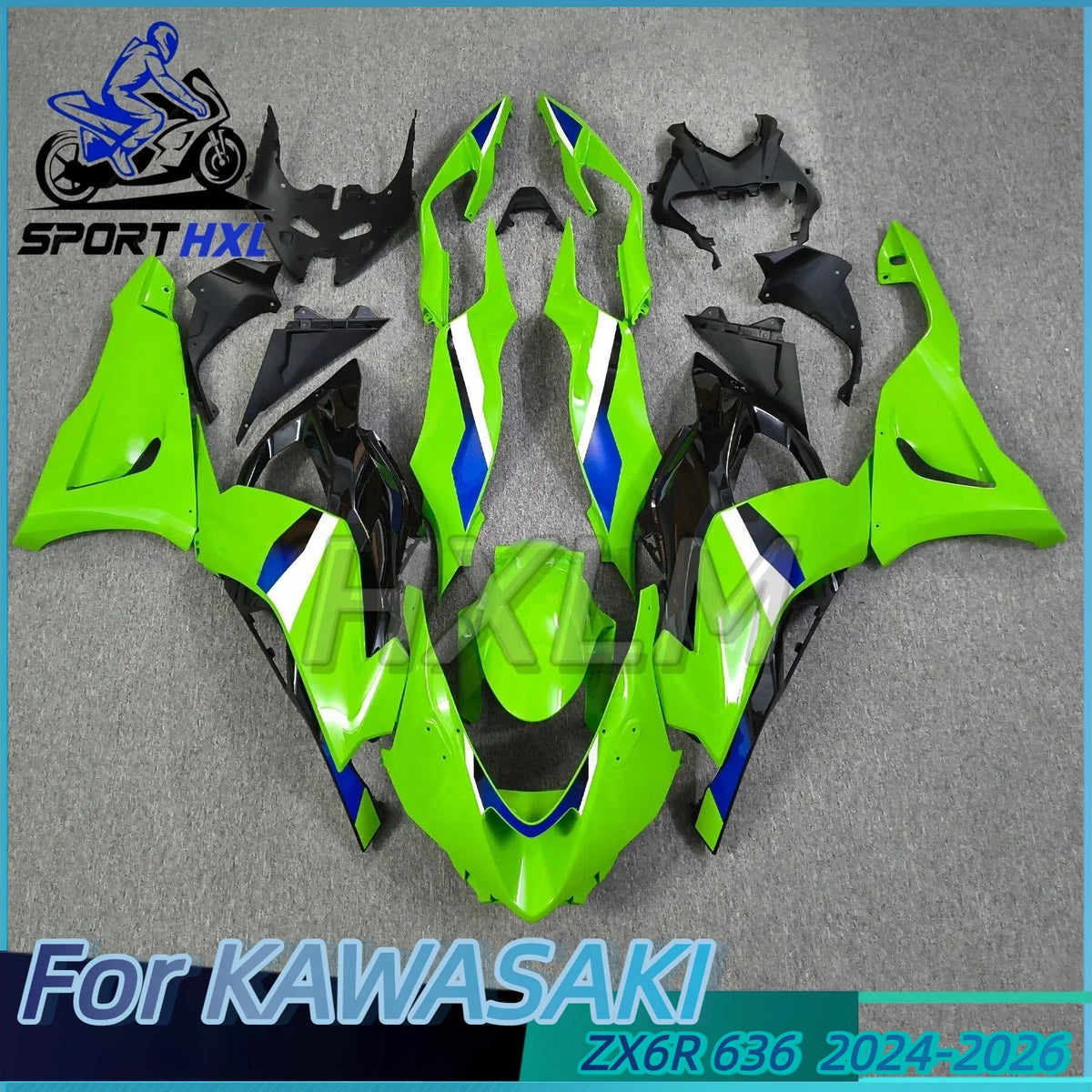Motorcycle Molding Fairing For Kawasaki ZX6R 636 2024 2025 2026 New Green Gloss Fairings Kit ZX 6R 24 25 26 Bodyframe Protective