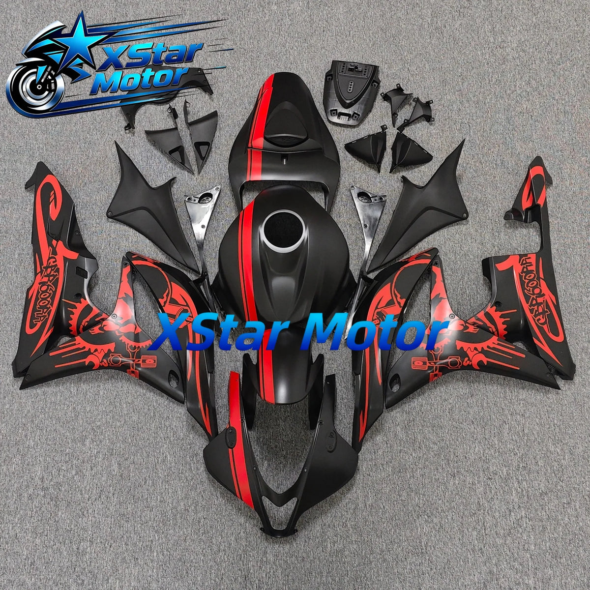 for HXLMotor Suitable For HONDA CBR600RR F5 2007-2008 Bodywork fairing kit Fairing kit Full fairing kit Bodywork fairing High Qu