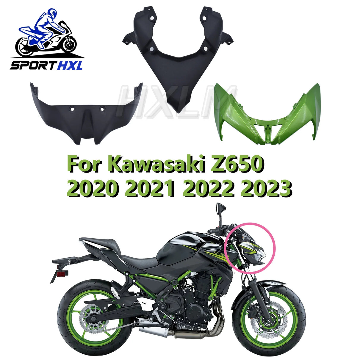 Motorcycle Rear Passenger Seat Frame Side Cover Panel Fairing Cowl Fit For Kawasaki Ninja650 Z650 2017-2022-2023