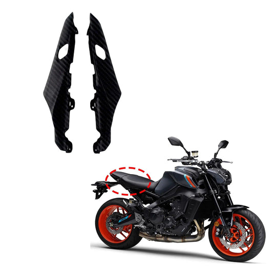 Motorcycle Carbon Fiber Rear Tail Seat Side Panels Cover Fairing Fit for Yamaha MT09 MT-09 FZ09 FZ-09 2020-2023 Accessories HXLMOTOR