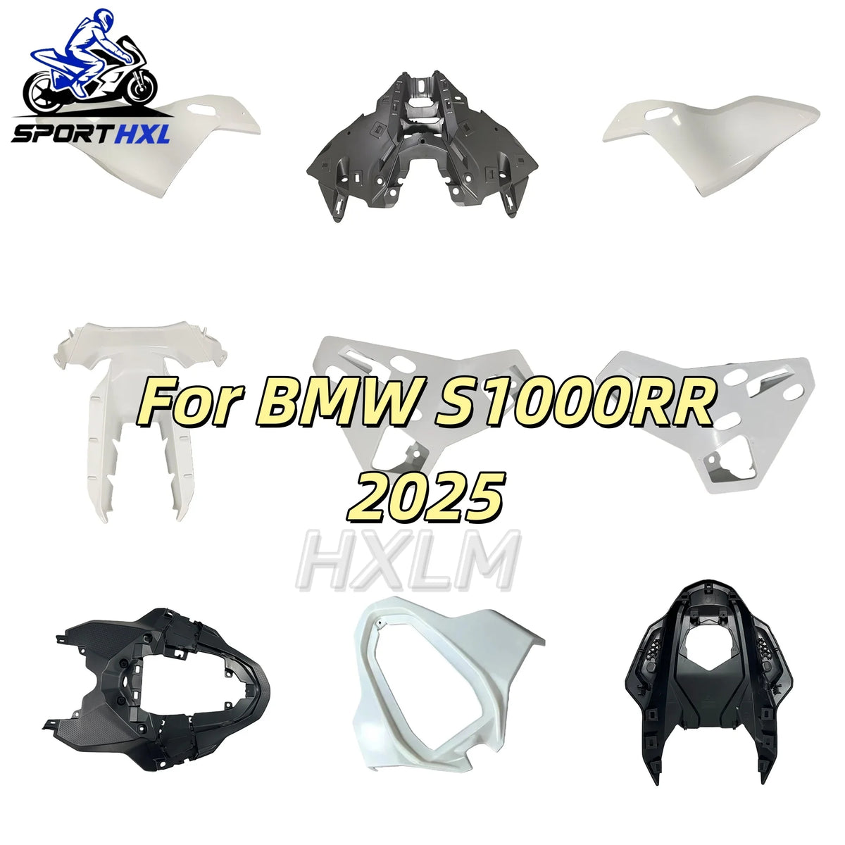Motorcycle Accessories ABS Unpainted Fender Side Panel Fairing Kit Winglets Fuel Tank Guard For BMW S1000RR 2025 S 1000RR 25