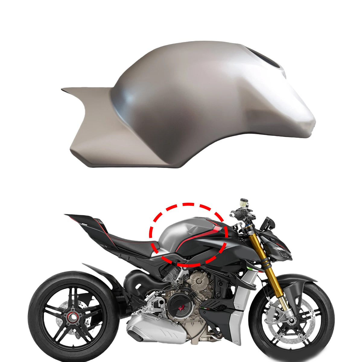 Motorcycle Tank Cover For DUCATI PANIGALE STREETFIGHTER V4 V4R V4S Fairing Kit 2018 2019 2020 2021 Accessories