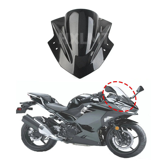 Windscreen Windshield Fairing Double Bubble Wind Deflector Screen Accessories Fit for Kawasaki Ninja 300 EX300R EX300 2013-2017 HXLMOTOR