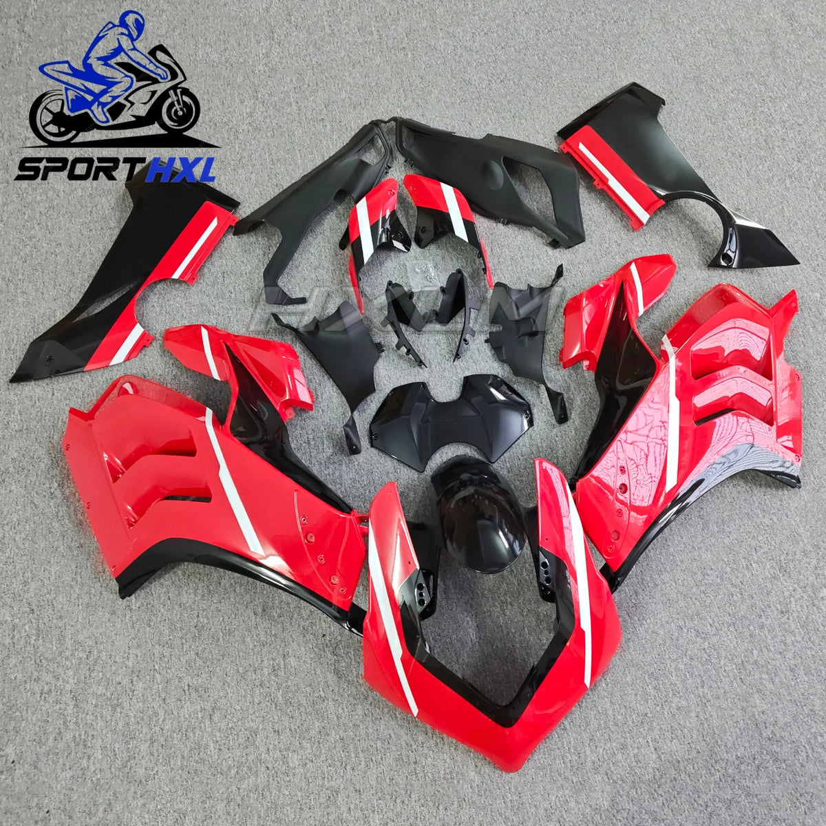 For DUCATI Panigale v4s 2021 2022 2023 2024 High Quality ABS Injection Fairing kit Glossy Red Two Seater