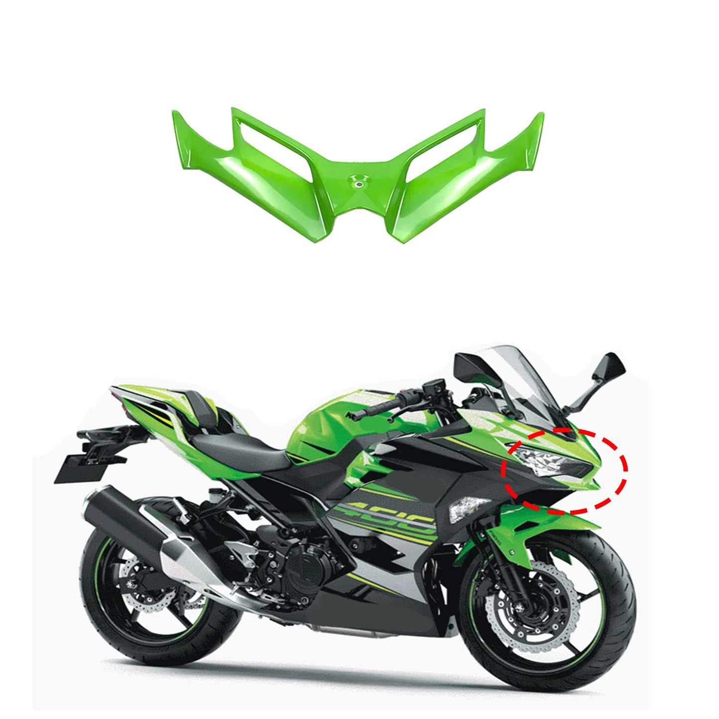 Motorcycle Winglet Aerodynamic Wing Kit Spoiler Motor Accessories For Kawasaki Ninja 300 Ninja250 NINJA300/250 EX300 2013-2017 HXLMOTOR