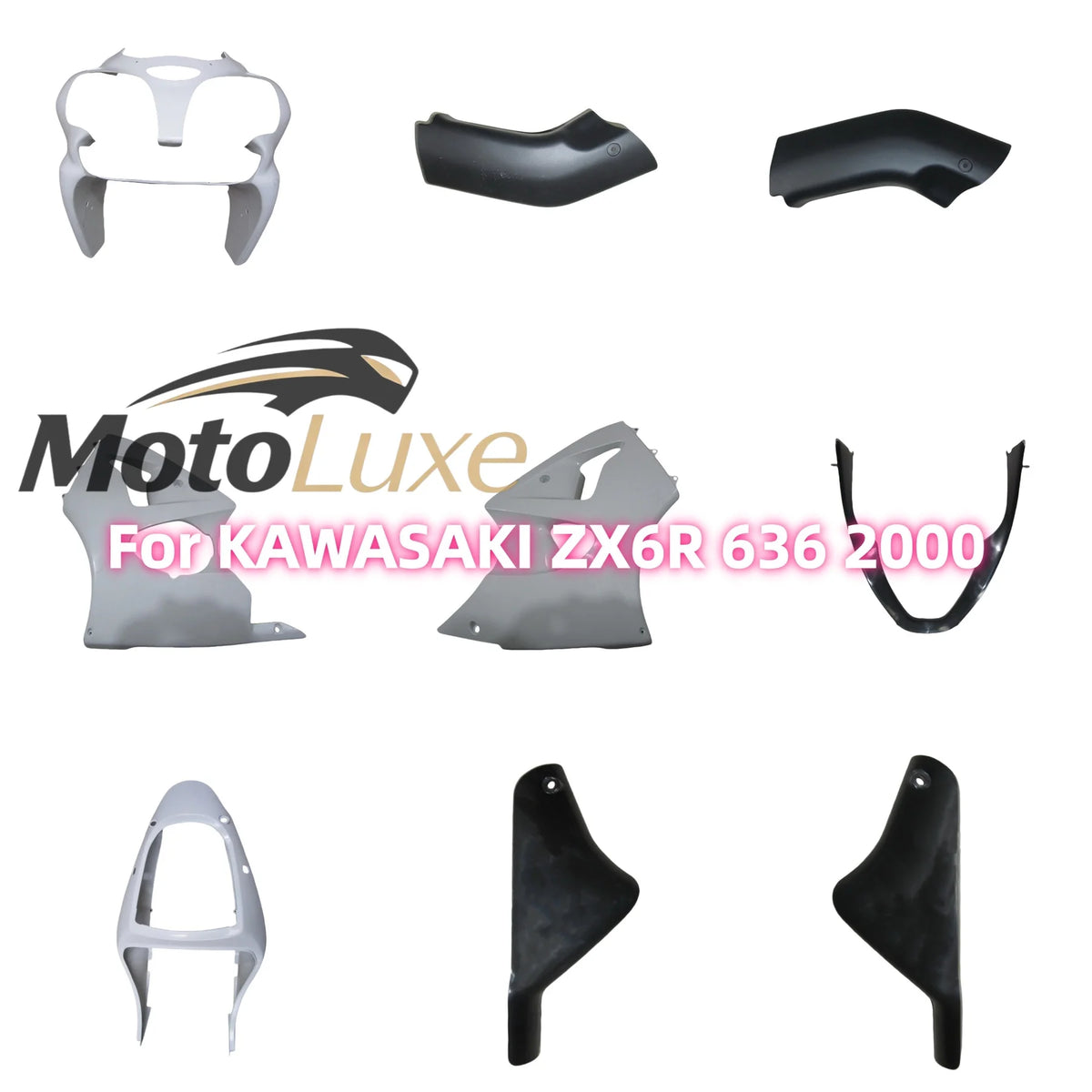 for HXLMotor Motorcycle Components For Kawasaki ZX6R Unpainted Fairing Bodywork Injection Accessories Plastic parts