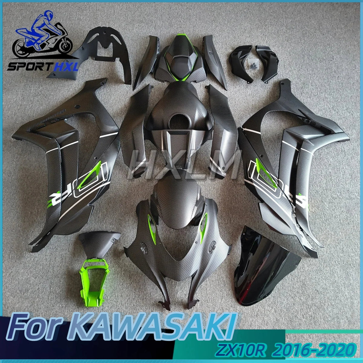 For Kawasaki ZX-10R ZX10R 2016 2017 2018 2019 2020 Carbon Fiber Paint Motorcycle Body Fairing Kit Full Set