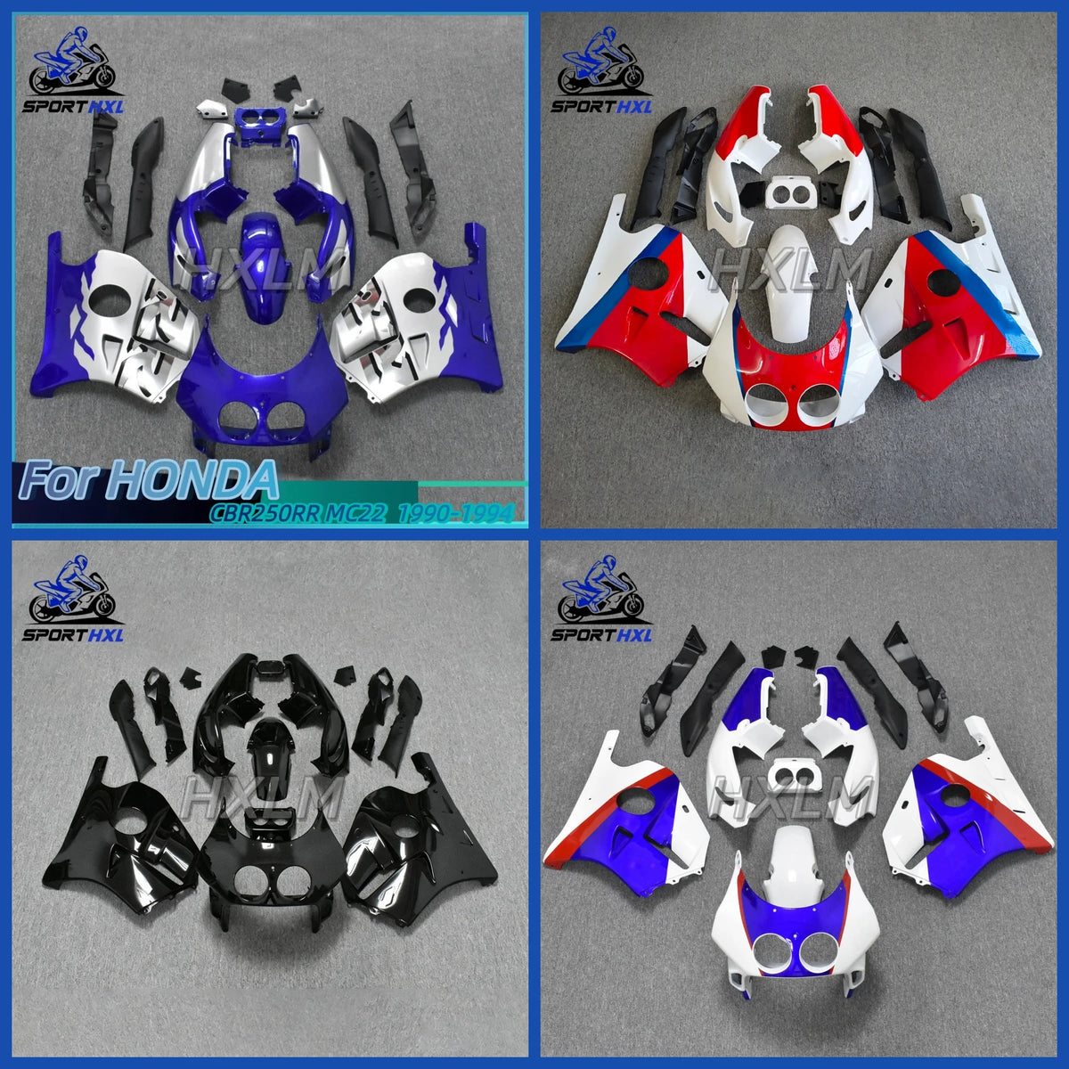 For Honda CBR250RR MC22 1990 1991 1992 1993 1994 Fairing Bodywork Set Aftermarket ABS Injection Molded Complete Cowling Kit