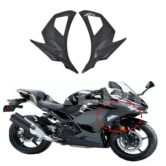 Motorcycle Accessories Front Side Panels Fairings 100% Full Carbon Fiber For KAWASAKI Ninja 400 18 19 20 21 22 23 HXLMOTOR