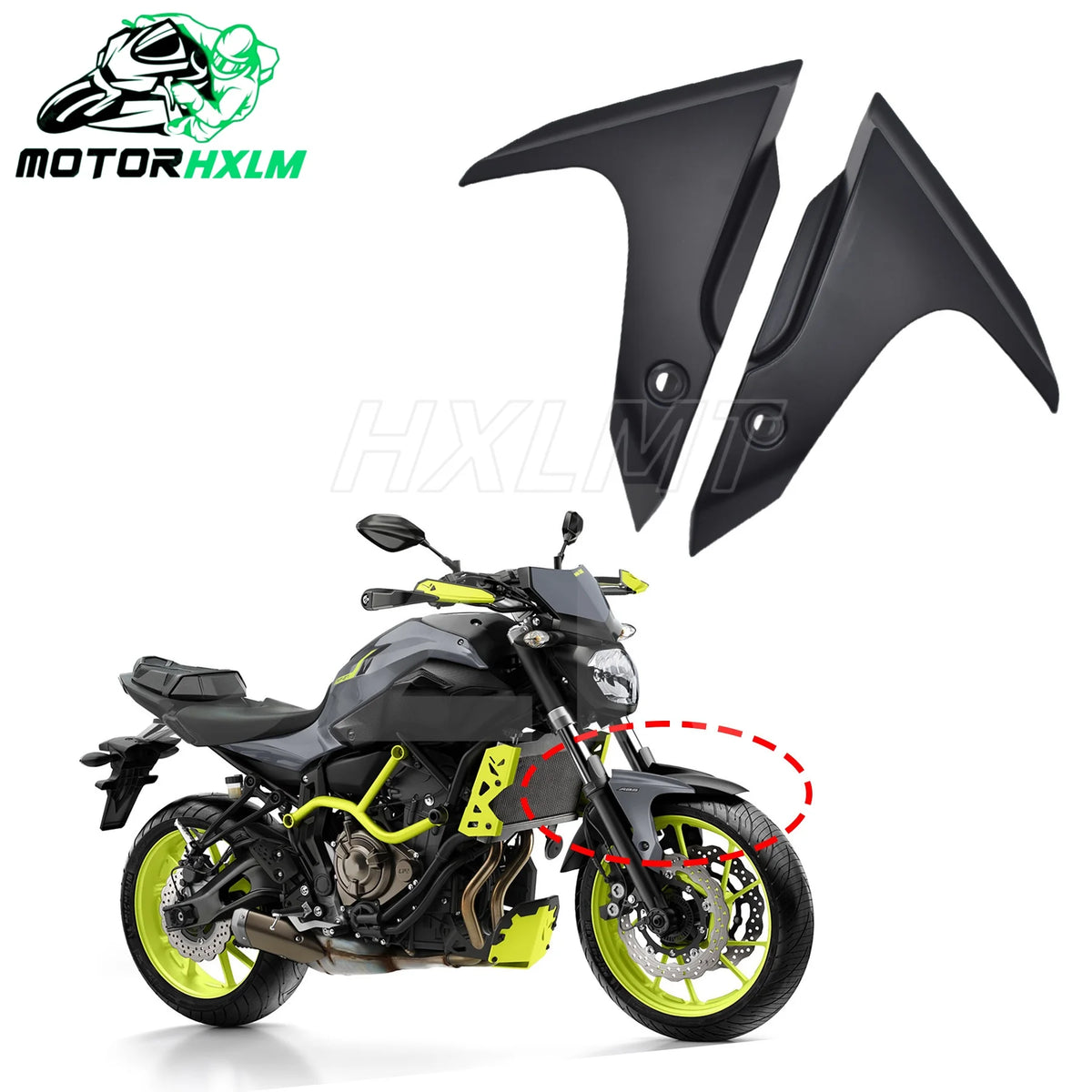 Motorcycle Front Fender Mud Guard Side Fairing Fit For YAMAHA MT 07 MT-07 MT07 FZ-07 FZ07 2012 2013 2014 2015 2016 2017