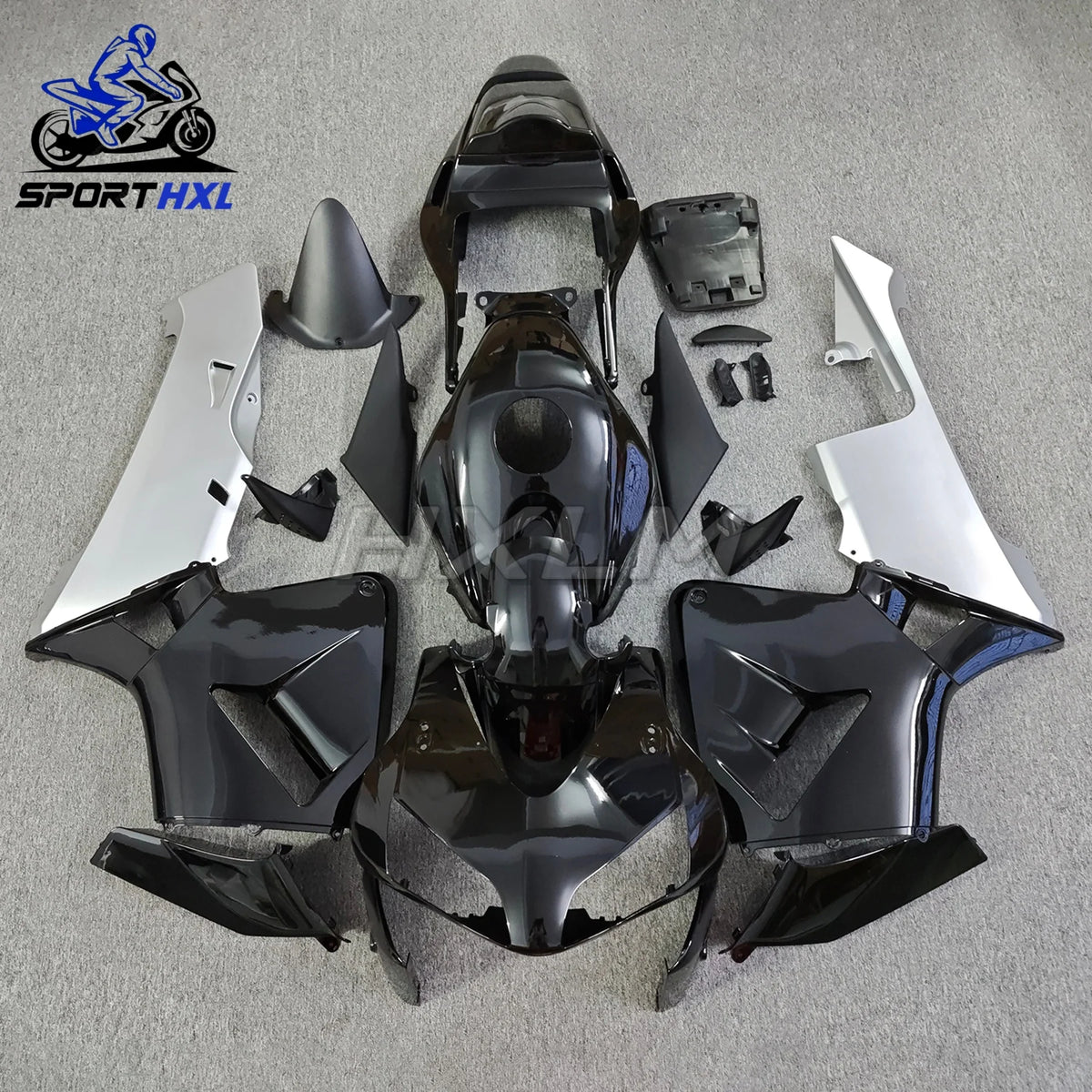 Motorcycle Fairings Kit For HONDA CBR600RR F5 2003 2004 CBR 600RR 03 04 CBR600 Silver Black Injection Fairing Bodywork Set