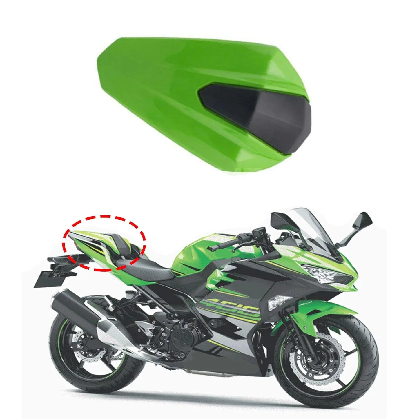 For Kawasaki Ninja 400 250 Z400 2018 2019 2020 2021 2022 Motorcycle Pillion Rear Seat Cover Cowl Solo Fairing Ninja400 Ninja250 HXLMOTOR