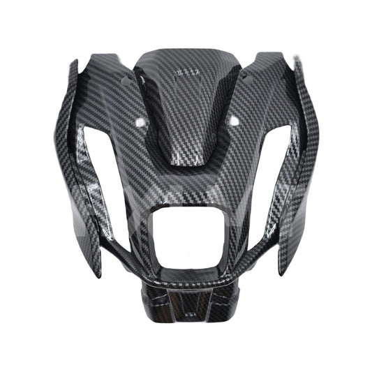 Fit For YAMAHA MT-07 2021 2022 2023 Headlight fairing Carbon Fiber Painted Look Upper Nasal Mask Front Steering Signal Bracket HXLMOTOR