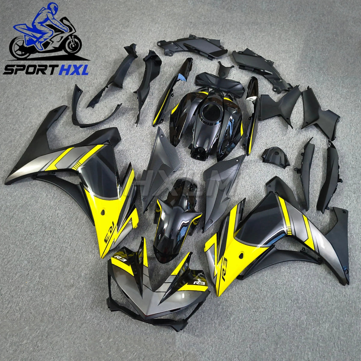 ABS Fairings for YAMAHA R25 2015 - 2018 Complete Panels 15 16 17 18 ABS Plastic Panels Kit Body Work Light black Cowlings
