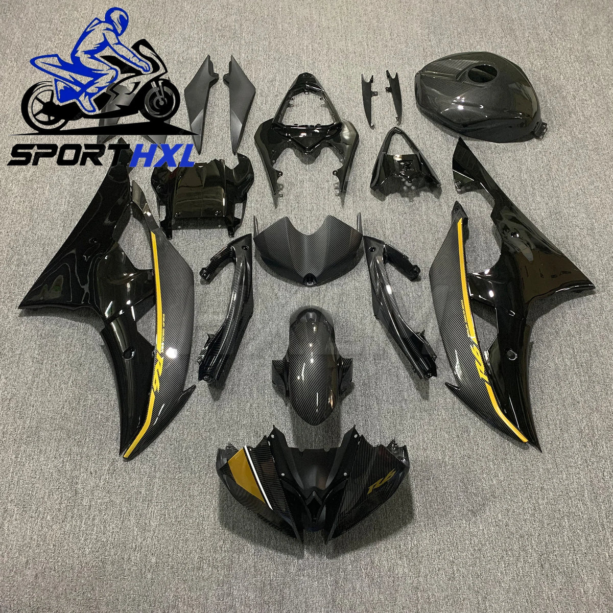 whine motorcycle fairing is suitable pour for Yamaha R6 2008 2009 2010 2011 2012 2013 2014 2015 2016 body fairing yellow and