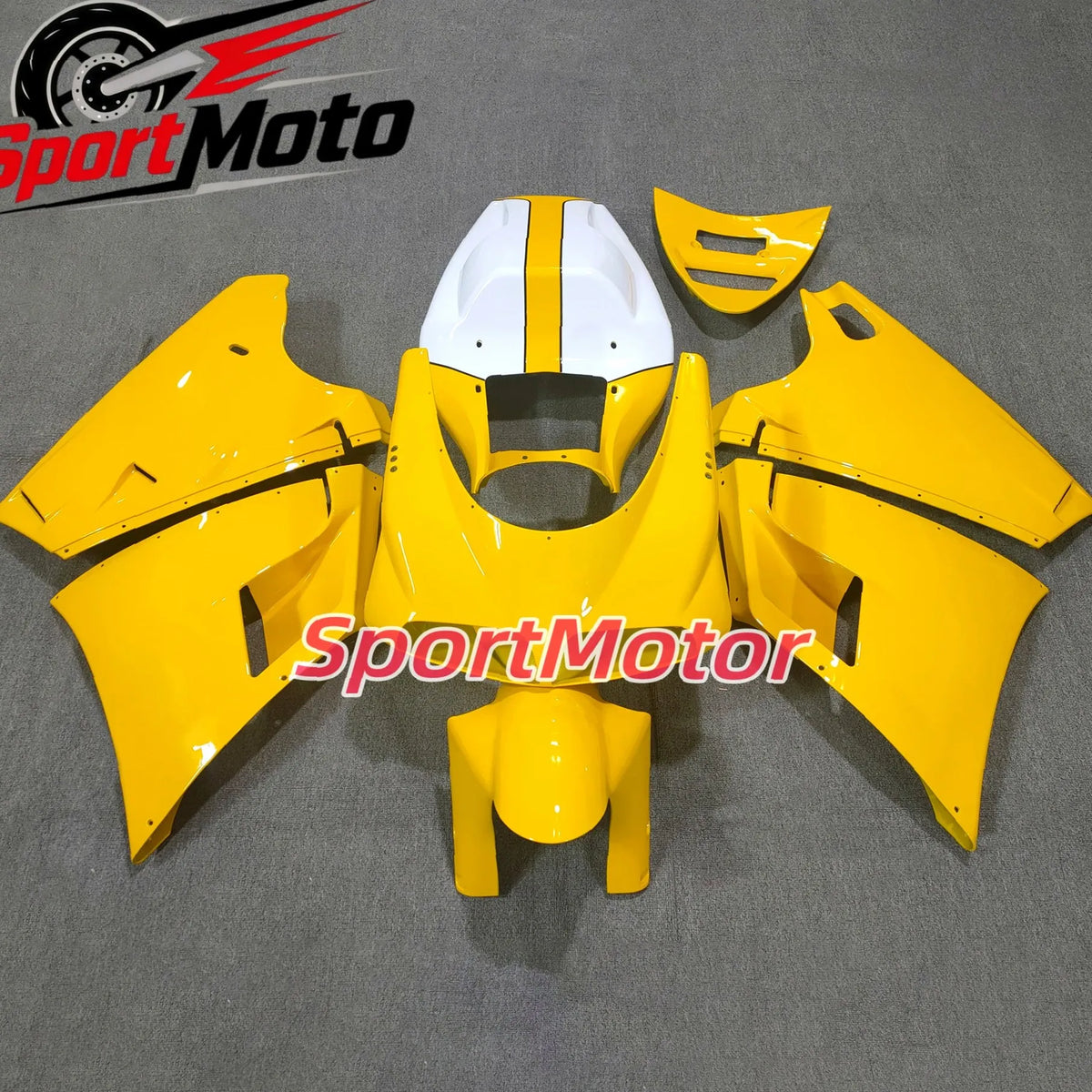 Premium Fairings Set for DUCATI 748 996 916 998 1994-2004 Injection Yellow White Fairing Bodywork Set