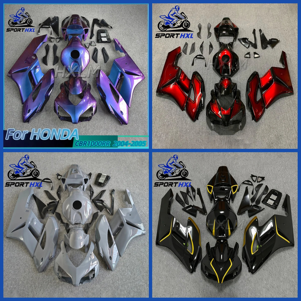 For CBR 1000 RR 2004 - 2005 Motorcycle Fairing CBR1000RR 04 Glossy Black Fairing CBR 1000 RR 2004 Abs Fairing Unpainted