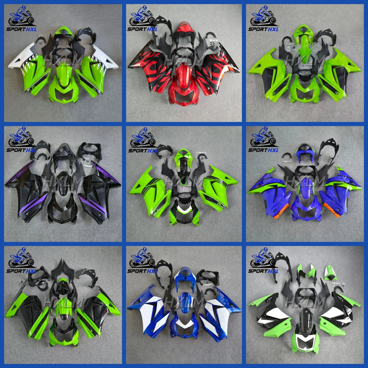 For Kawasaki Ninja 250 Ninja250 EX250 2008-2012 Motorcycle Accessories Bodywork Injection ABS Full Fairings Panel Mold Kit