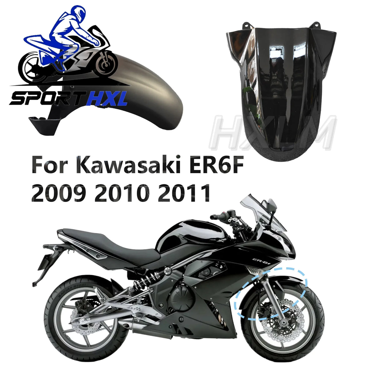 Motorcycle Front Fender For Kawasaki ER6R ER6F ER-6 ER6 R F 2009 2010 2011 WindScreen Accessories Fairing Deflector