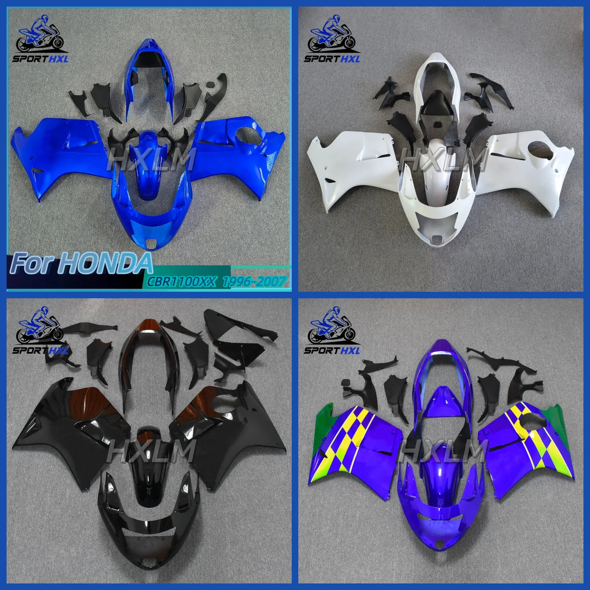 Unpainted Injection Fairing Bodywork Kit For Honda CBR1100XX Blackbird 1996-2007 Motorcycle