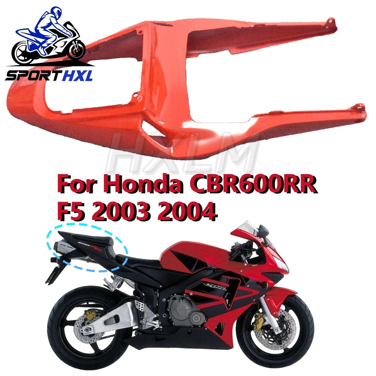 Motorcycle Rear Cowl Tail Cover for Honda CBR600R F5 2003 2004 2005 2006 Rear Fairing ABS Injection