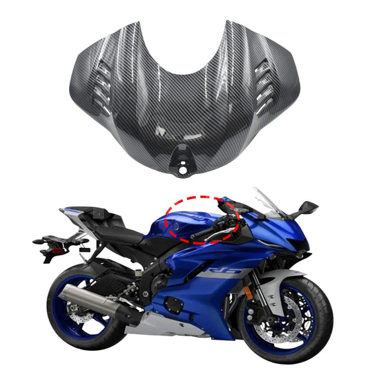 For YAMAHA YZF R6 YZFR6 2017 - 2020 2019 2018 Motorcycle Accessories ABS Carbon Fiber Fuel Tank Cap Protection Cover Fuel Vapor HXLMOTOR