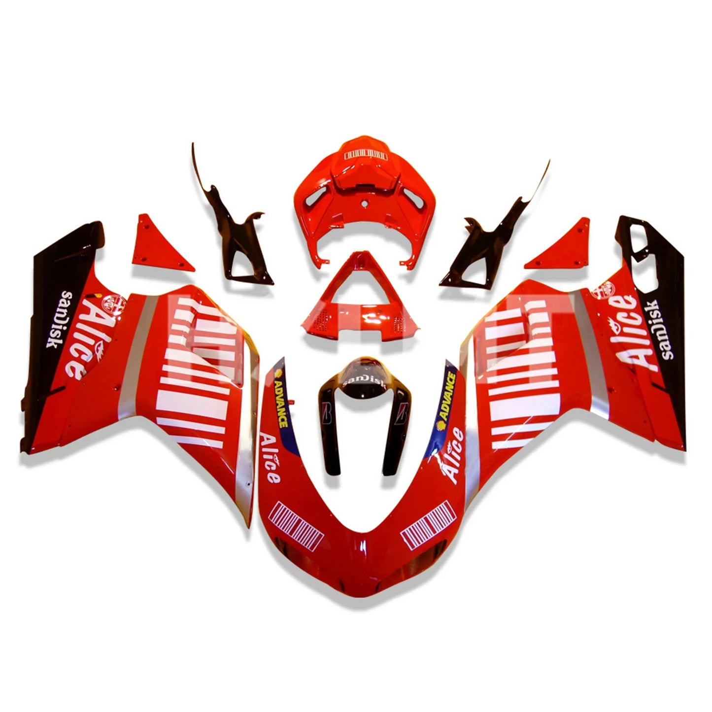 Motorcycle Fairings Kit Fit For Ducati 848 1098 1198 2007 2009 Bodywork Set ABS Accessories Injection Full Body Kits HXLMOTOR