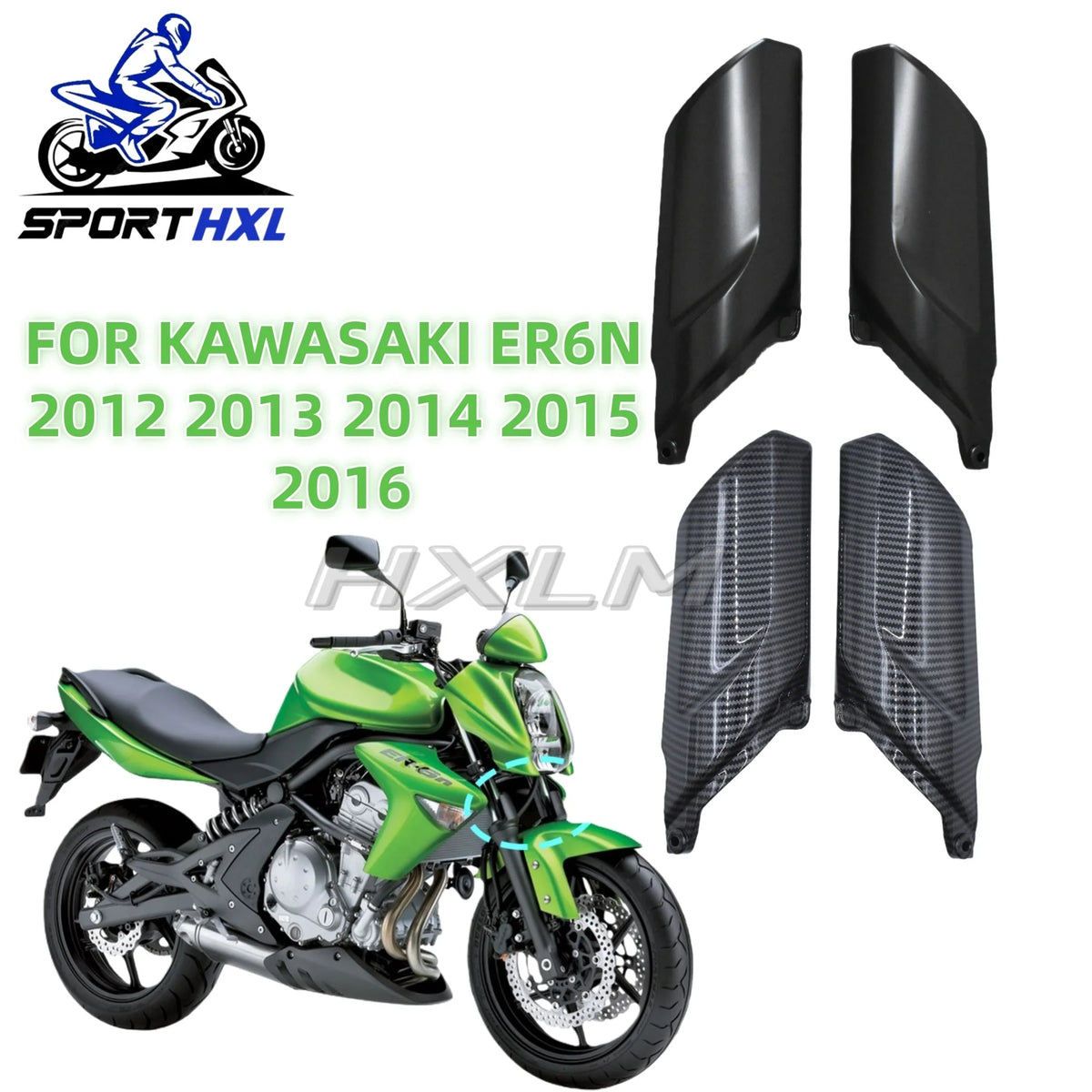 For KAWASAKI ER6N ER 6N ER-6N er6n 2012 2013 2014 2015 2016 Shock Absorber Guard Cover Front Fork Shock Absorber Cover Shield