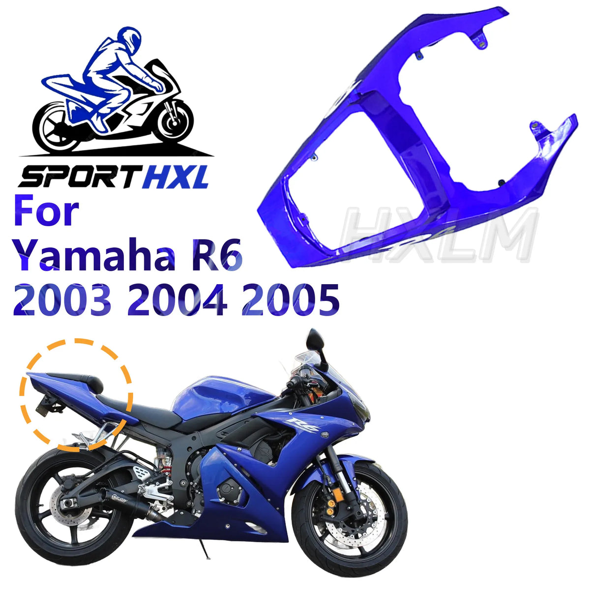 Motorcycle Rear Seat Cover Tail Section Seat Cowl Fairing Covers Fit For Yamaha YZFR6 YZF-R6 YZF R6 2003 2004 2005