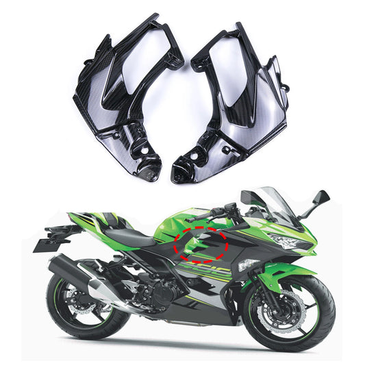 Front Upper Side Panel Cover Plate Side Panel Fairing Fuel Tank Plate For NINJA400 ninja250 EX400 2018 2019 2020 2021 2022 2023 HXLMOTOR