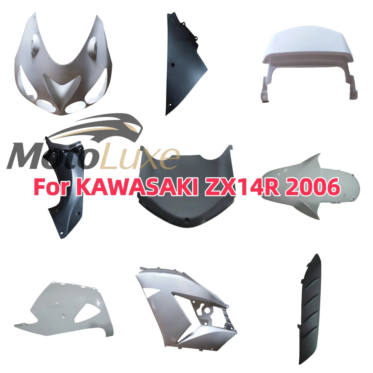 for HXLMotor Injection Accessories Plastic parts Motorcycle For Kawasaki ZX14R Unpainted Fairing Bodywork