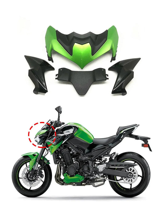 For KAWASAKI Z900 Z 900 2017-2019 Front Fairing Aerodynamic Winglets Front Beak Nose Cone Extension Cover Extender Accessories HXLMOTOR