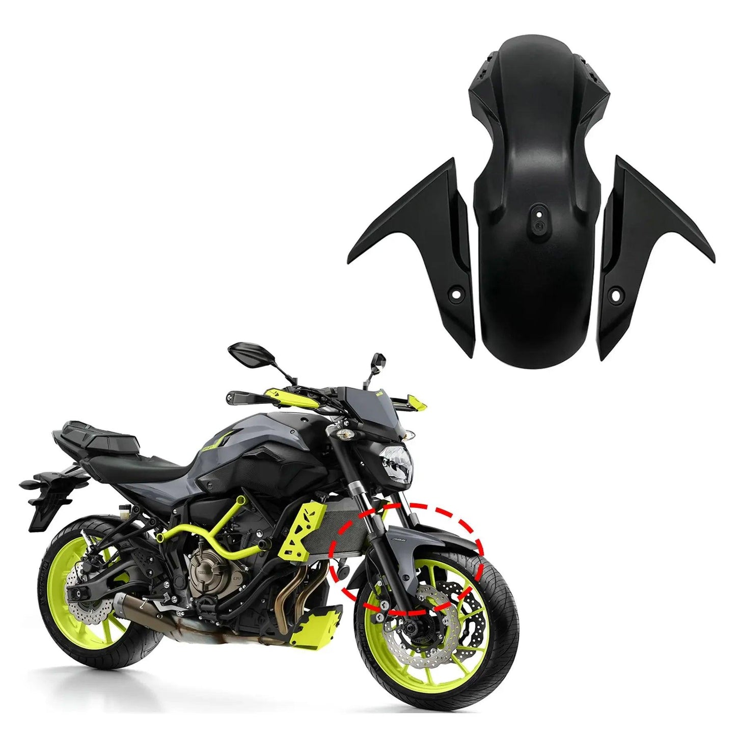 Motorcycle MT07 Front Fender Tire Cover Fairing Mudguard Splash Fit for Yamaha MT-07 FZ-07 2012 2013 2014 2015 2016 2017 HXLMOTOR