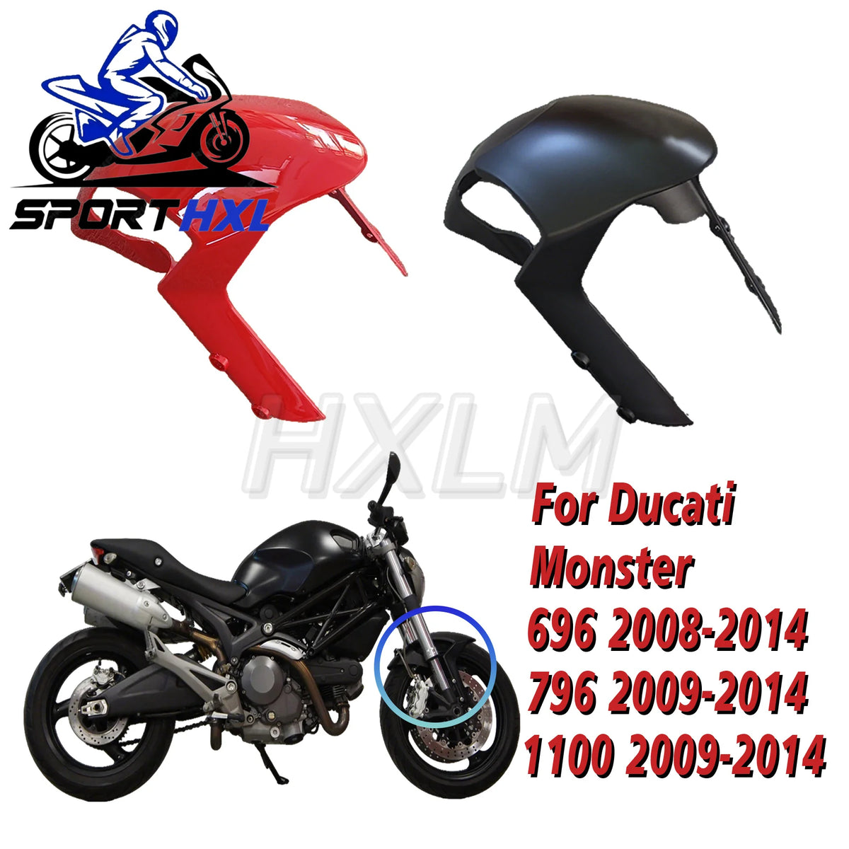 Front mudguard For Ducati Monster 696 796 1100 2008-2014 Front fender Front protector High Quality ABS Plastic