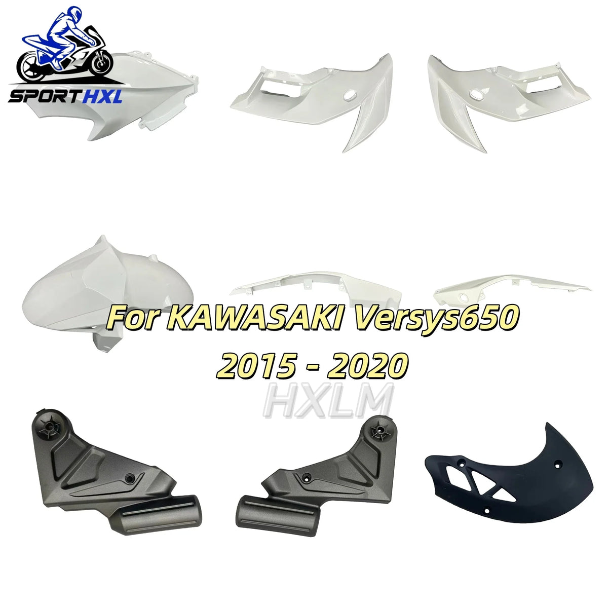Motorcycle Fairing Injection Mold Painted ABS Plastic Bodywork Kit Set For Kawasaki KLE650 Versys650 ABS 2015-2021 Accessories