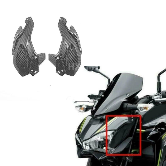 Z900 Motorcycle Accessories Headlight Panel Fairing Cowl Upper Front Side Nose Cover Carbon Fit for Kawasaki Z900 2017 2018 2019 HXLMOTOR