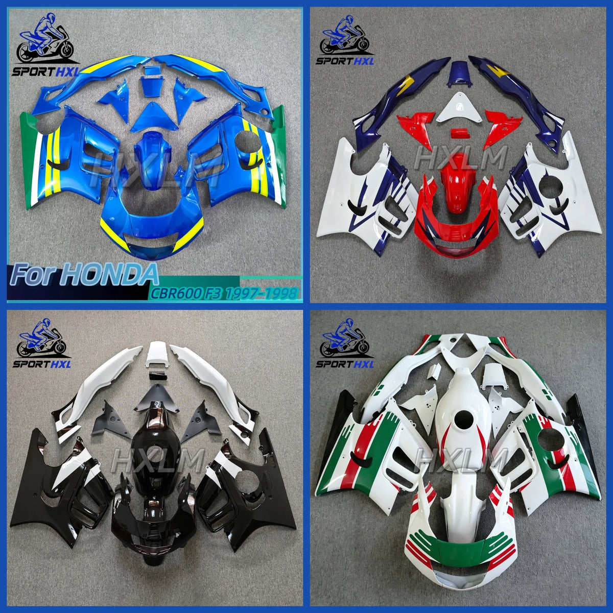Racing Style Full Fairing Kit For CBR600 F3 1997 1998 Complete ABS Body Cowl Aftermarket Replacement Fairings Set 97 98