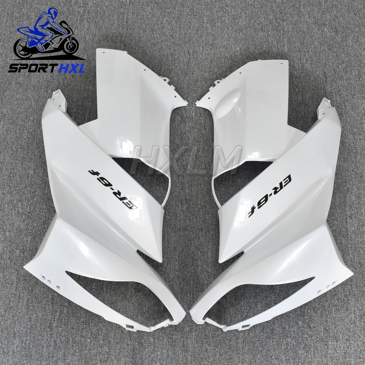 Bright Black Motorcycle Fairing Left Right Panel Trim Cover Cowling Frame Protectors Fit For Kawasaki ER6F 2009-2011