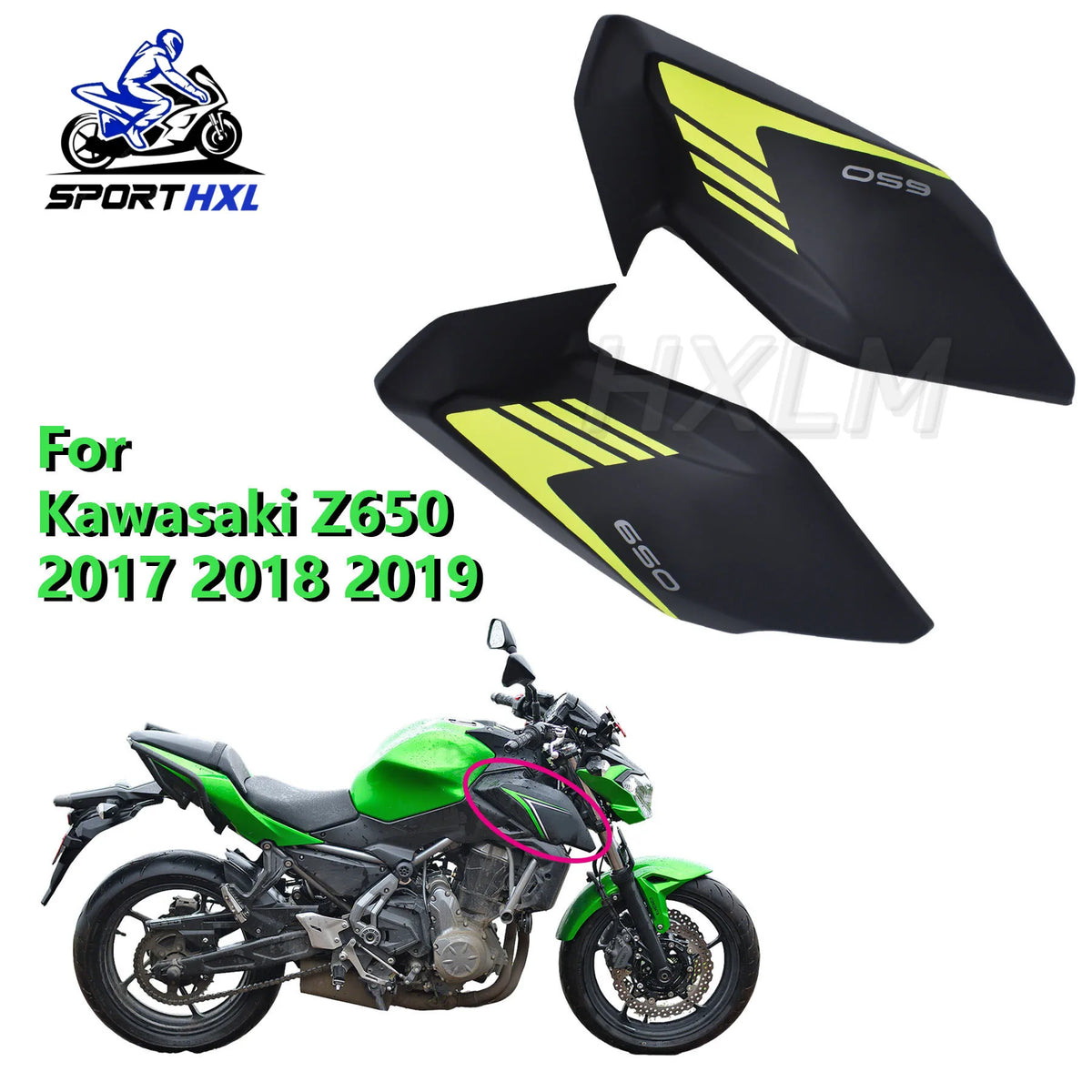 Z-650 Fit For Kawasaki Z 650 2017-2019 Left Or Right Front Side Cover Tank Gas Fairing Pannel Cowl Z650 Motorcycle Accessories