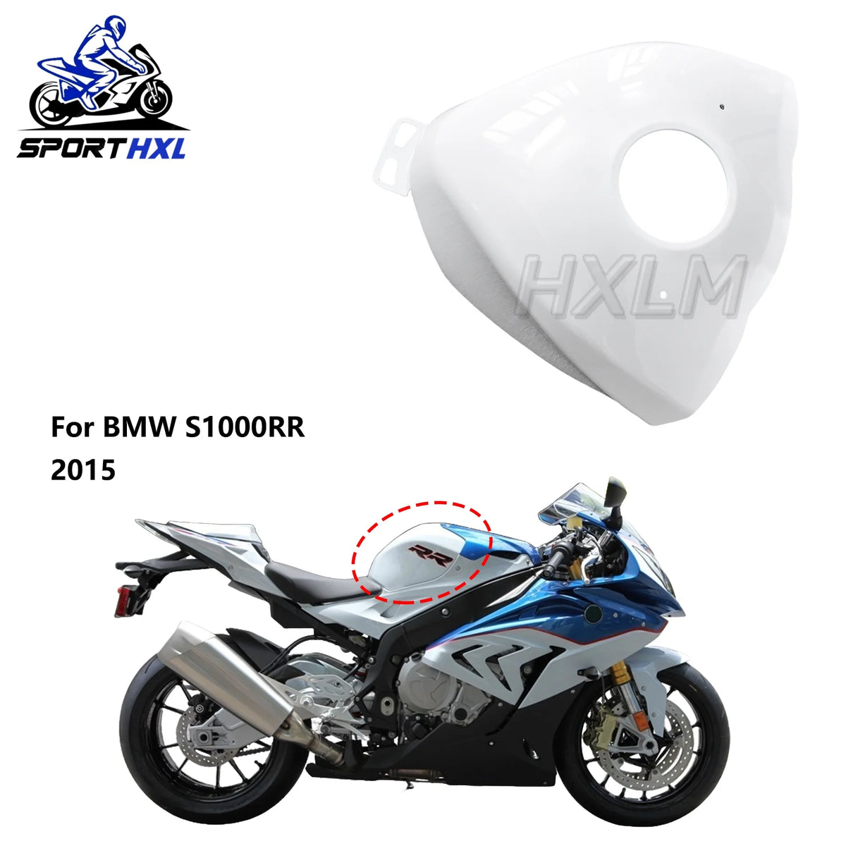For BMW S1000RR 2010-2018 & S1000R 2015-2018 Carbon Painted look Fuel Gas Tank Cover Protector