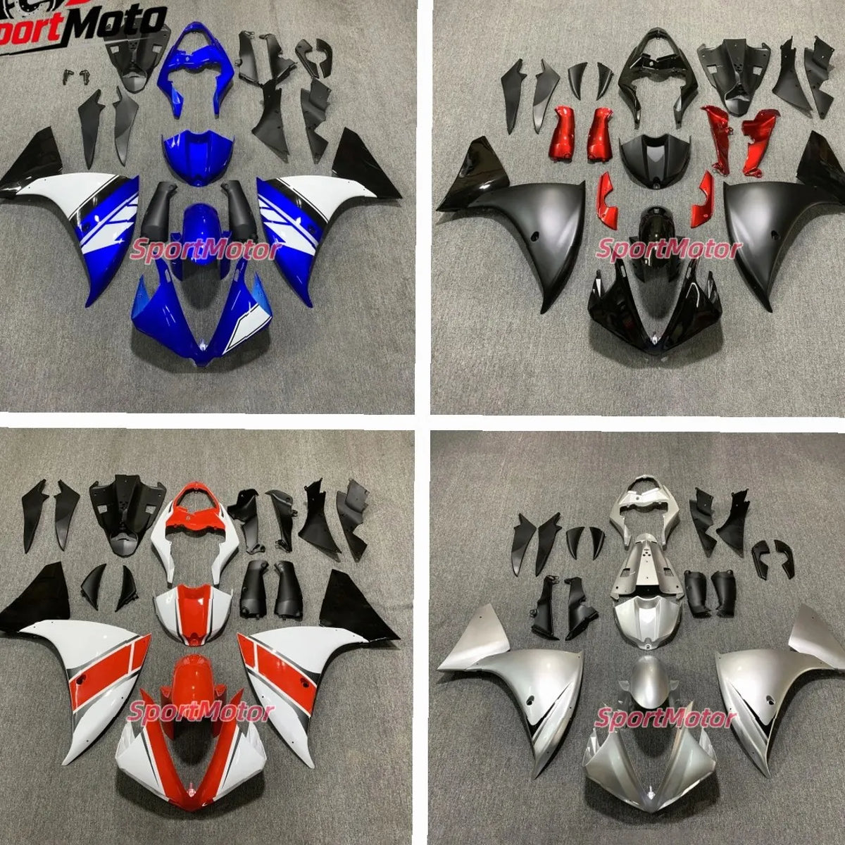 Custom Motorcycle Fairings Set Fit For YZFR1 2009-2014 Bodywork Set High Quality ABS Injection Black Blue