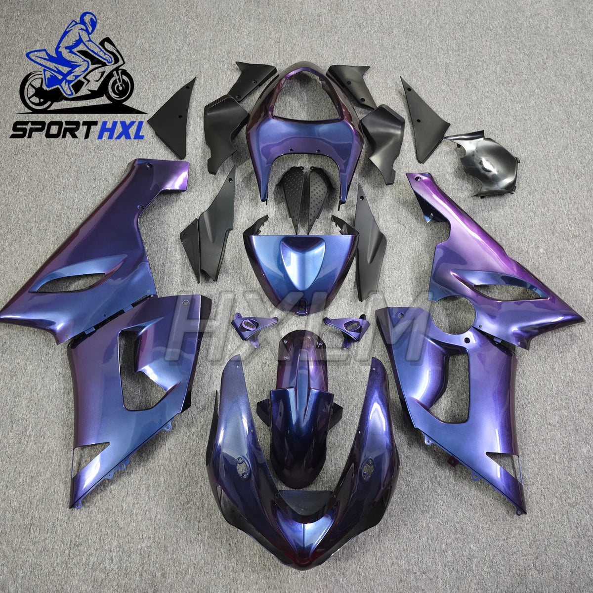 Custom Motorcycle Fairings Kit For Kawasaki Ninja ZX-6R 05 06 ZX 6R ZX6R 2005 2006 Plastic Shell Green Black Bodywork Set