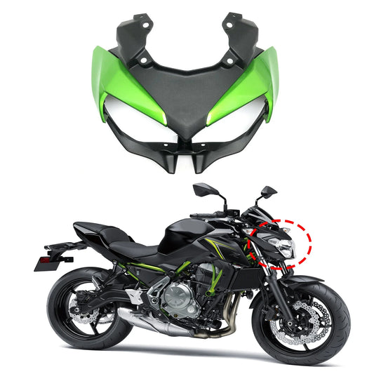 Motorcycle Front Headlight Upper Side Cover Head Cowl Nose Fairing For Kawasaki Z650 2020 2021 2022 Z 650 Accessories HXLMOTOR