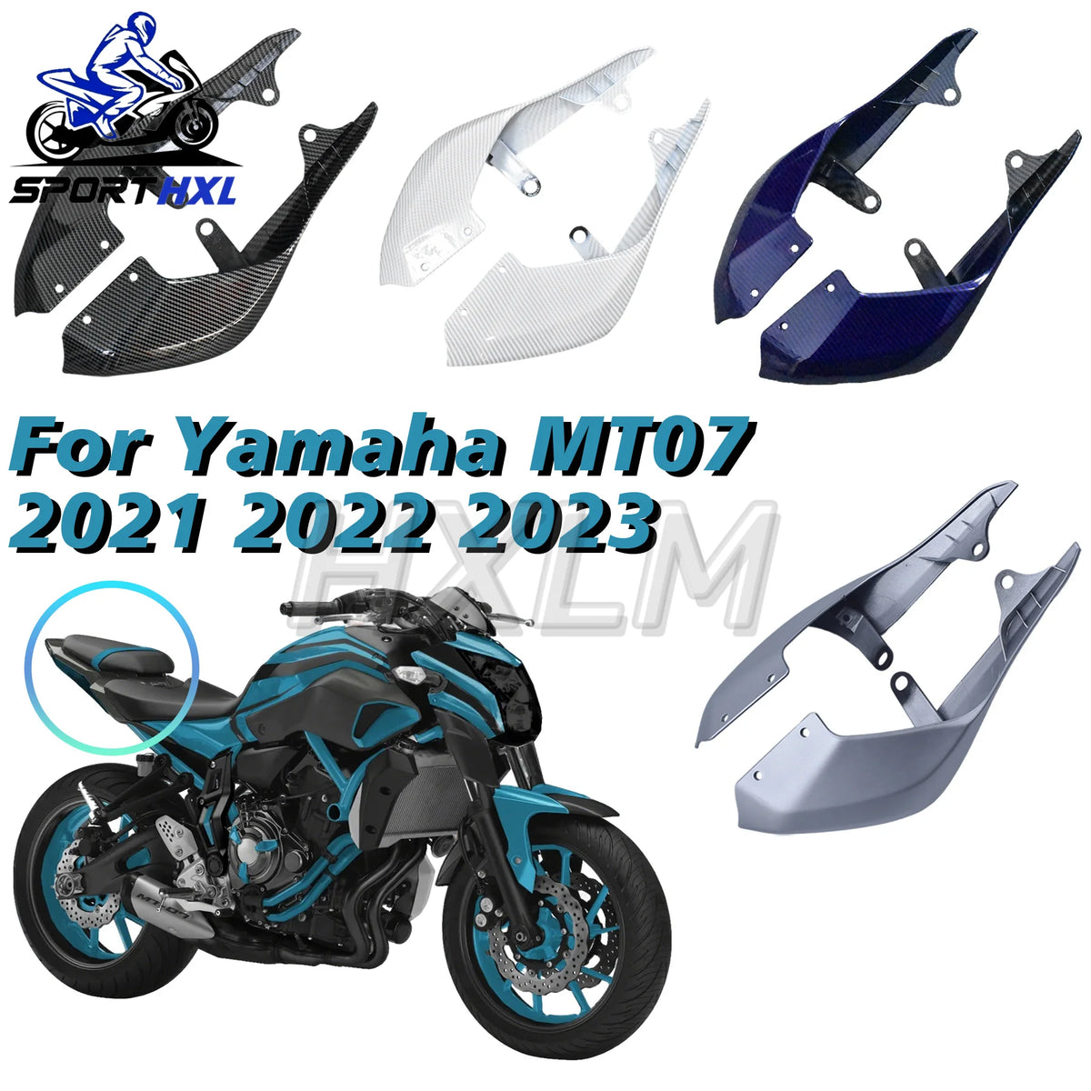 21-23 Plastic Rear Side 2022 Cover Injection For Yamaha MT07 2021-2023 Rear Seat Side Cover Motorcycle Molded new