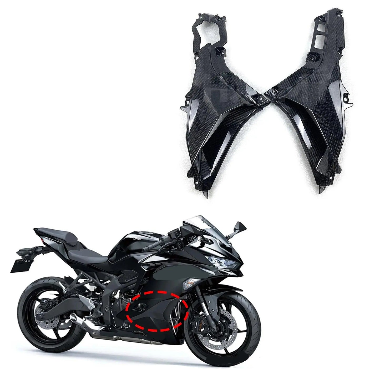 For Kawasaki Ninja ZX-25R Side Cover Motorcycle Side Fairing For Kawasaki ZX25R ZX 25R 2020 2021 Motorcycle Accessories HXLMOTOR