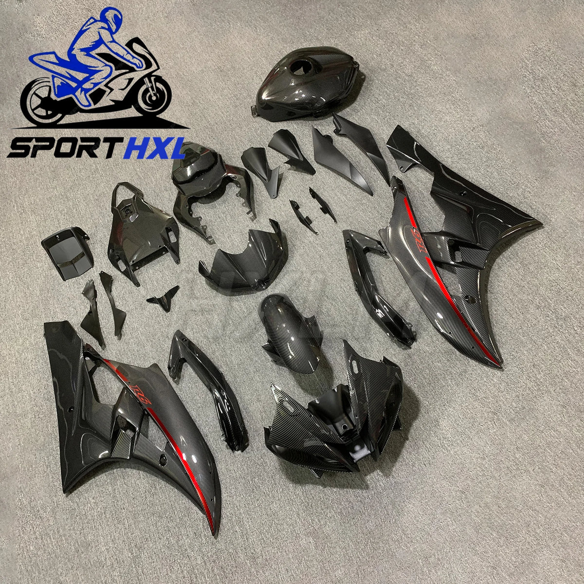 Fairings ABS pour Kit Fit for YAMAHA YZF- R6 2006 2007 and 06 07 Carbon fiber paint motoing pour cork fairing